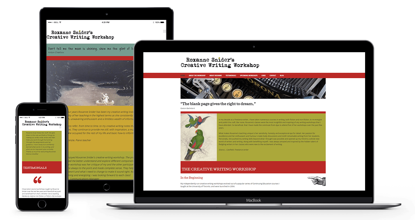 Roxanne Snider's Creative Writing Workshop Toronto